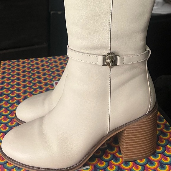 SHOREDITCH BLOCK KNEE BOOT White - Picture 2 of 2